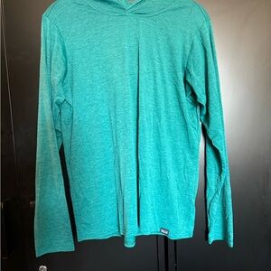 Patagonia Teal Long Sleeve Lightweight Capilene Sun Hoodie